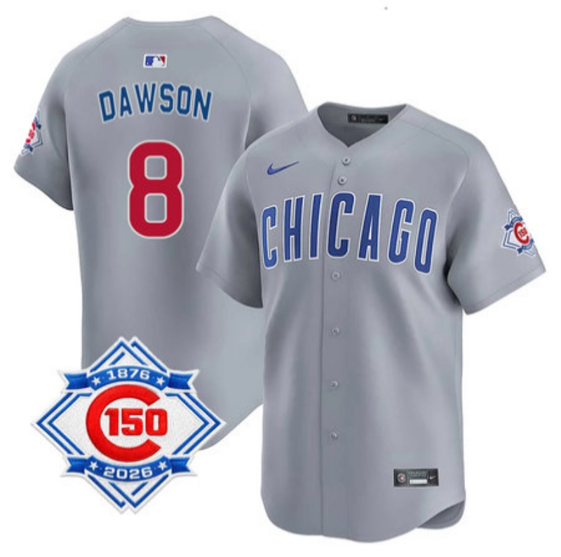 Men 2026 Chicago Cubs #8 Dawson grey Game Nike MLB Jersey ->indianapolis colts->NFL Jersey